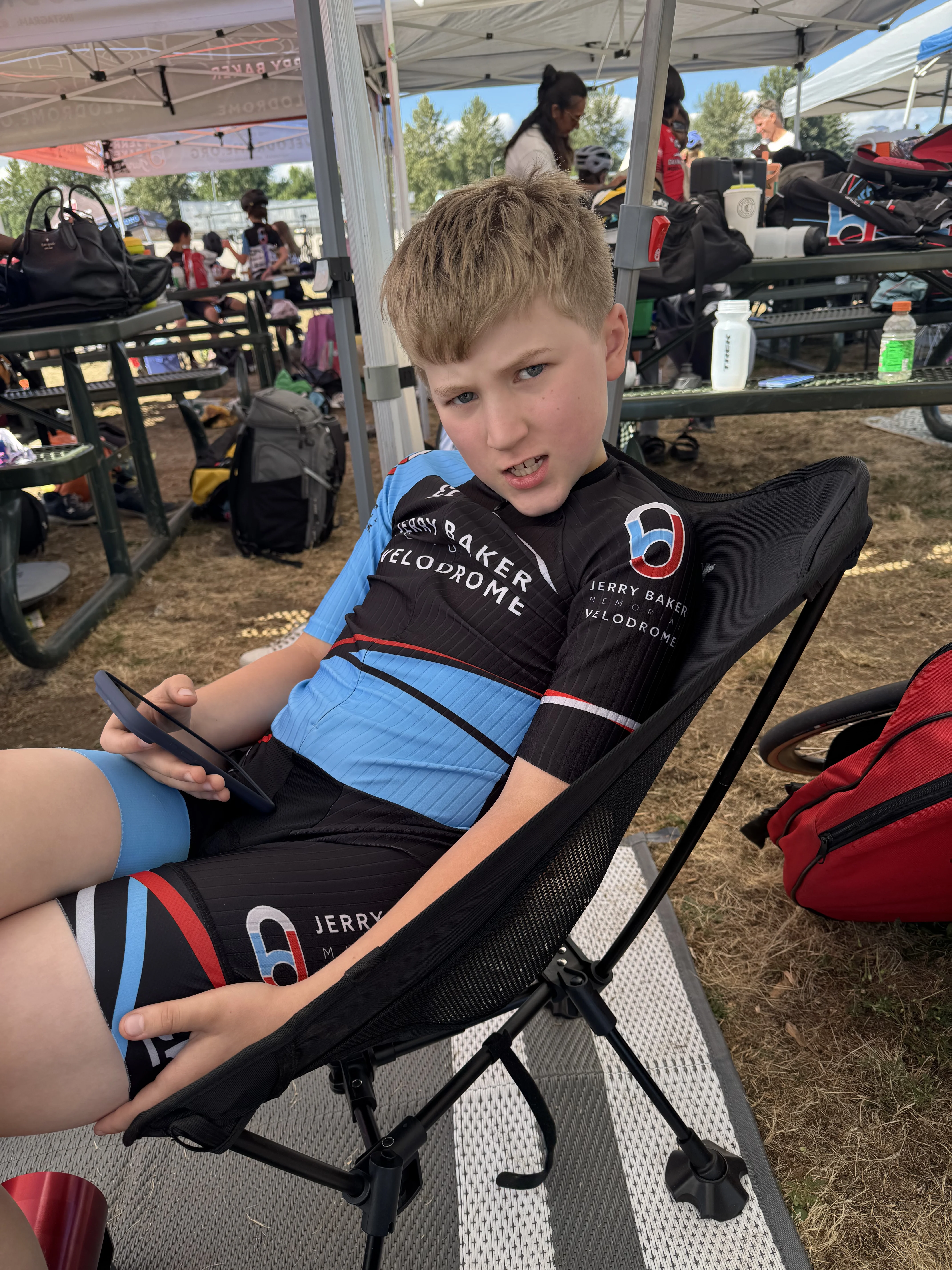 Leo Wilssens relaxing in his team kit